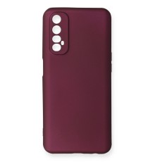 Realme 7 Kılıf First Silikon - Mürdüm