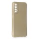 Realme 7 Kılıf First Silikon - Gold
