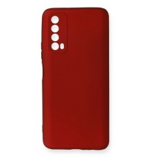 Huawei P Smart 2021 Kılıf First Silikon - Bordo