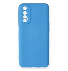 Realme 7 Kılıf Nano içi Kadife Silikon - Mavi