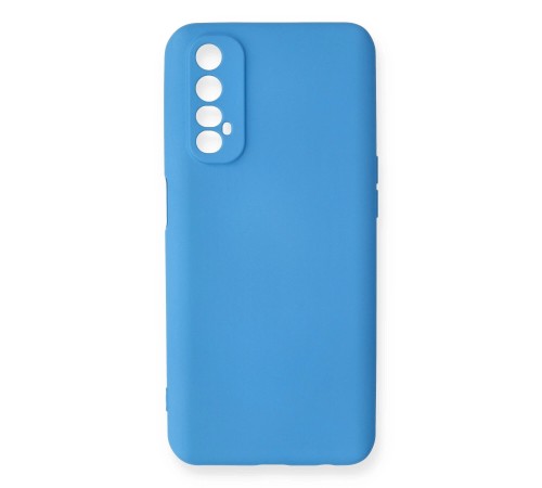 Realme 7 Kılıf Nano içi Kadife Silikon - Mavi Realme 7 Kılıf Nano içi Kadife Silikon - Mavi