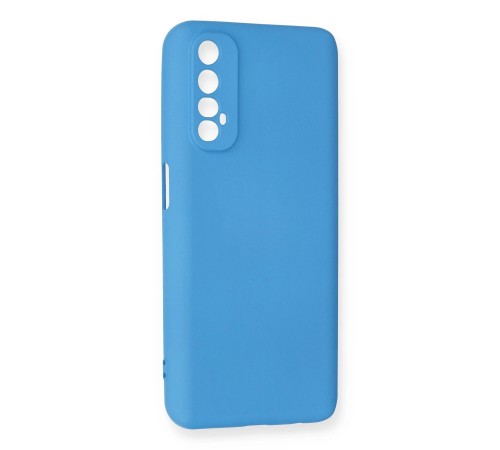 Realme 7 Kılıf Nano içi Kadife Silikon - Mavi Realme 7 Kılıf Nano içi Kadife Silikon - Mavi