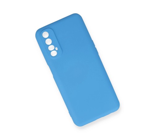 Realme 7 Kılıf Nano içi Kadife Silikon - Mavi Realme 7 Kılıf Nano içi Kadife Silikon - Mavi