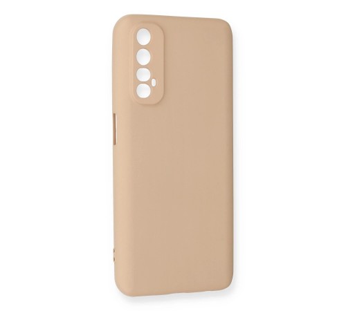 Realme 7 Kılıf Nano içi Kadife Silikon - Pudra Realme 7 Kılıf Nano içi Kadife Silikon - Pudra