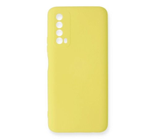 Huawei P Smart 2021 Kılıf Nano içi Kadife Silikon - Sarı Huawei P Smart 2021 Kılıf Nano içi Kadife Silikon - Sarı