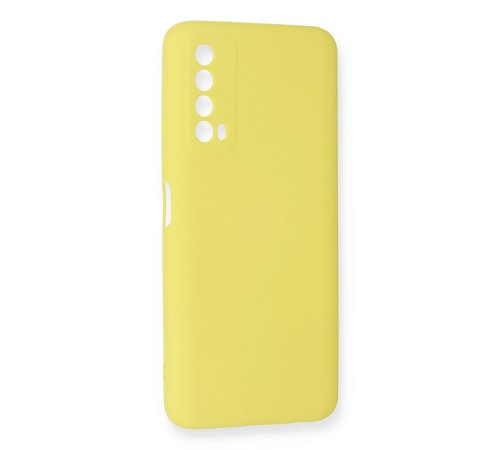 Huawei P Smart 2021 Kılıf Nano içi Kadife Silikon - Sarı Huawei P Smart 2021 Kılıf Nano içi Kadife Silikon - Sarı