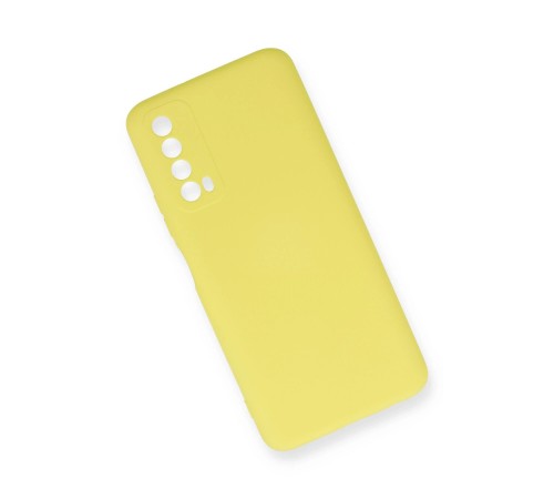 Huawei P Smart 2021 Kılıf Nano içi Kadife Silikon - Sarı Huawei P Smart 2021 Kılıf Nano içi Kadife Silikon - Sarı