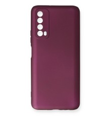 Huawei P Smart 2021 Kılıf First Silikon - Mürdüm