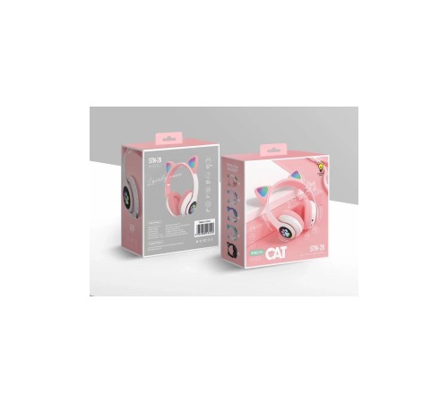 STN28 Kablosuz Kedi Kulaklık - Pembe STN28 Kablosuz Kedi Kulaklık - Pembe
