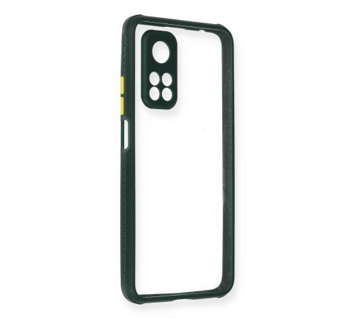 Xiaomi Mi 10T Pro Kılıf Miami Şeffaf Silikon - Koyu Yeşil Xiaomi Mi 10T Pro Kılıf Miami Şeffaf Silikon - Koyu Yeşil