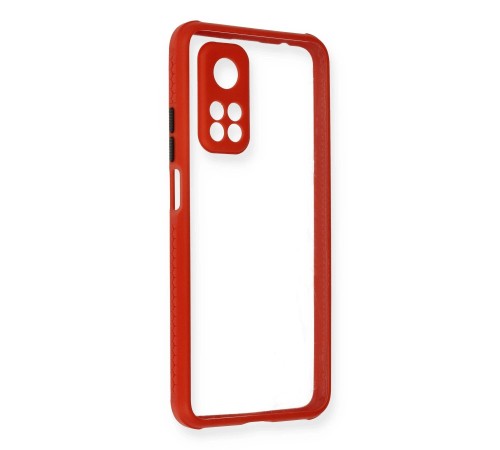 Xiaomi Mi 10T Pro Kılıf Miami Şeffaf Silikon - Kırmızı Xiaomi Mi 10T Pro Kılıf Miami Şeffaf Silikon - Kırmızı