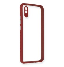 Xiaomi Redmi 9A Kılıf Miami Şeffaf Silikon - Fuşya