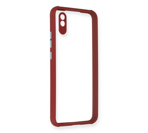 Xiaomi Redmi 9A Kılıf Miami Şeffaf Silikon - Fuşya Xiaomi Redmi 9A Kılıf Miami Şeffaf Silikon - Fuşya