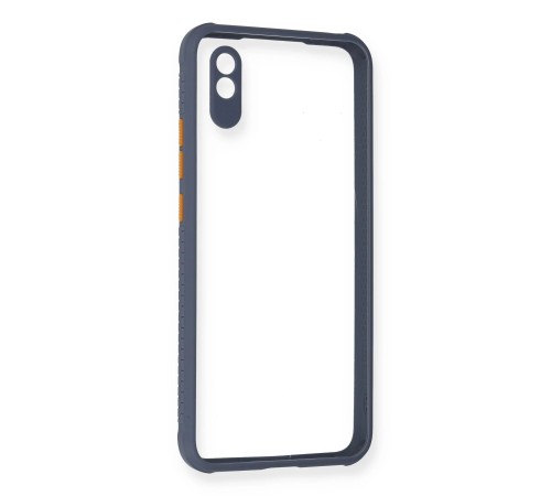 Xiaomi Redmi 9A Kılıf Miami Şeffaf Silikon - Gri Xiaomi Redmi 9A Kılıf Miami Şeffaf Silikon - Gri