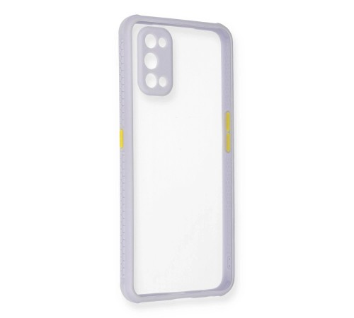 Realme 7 Pro Kılıf Miami Şeffaf Silikon - Lila