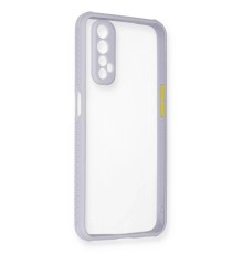 Realme 7 Kılıf Miami Şeffaf Silikon - Lila