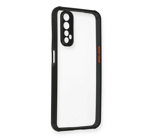 Realme 7 Kılıf Miami Şeffaf Silikon - Siyah