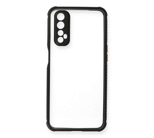 Realme 7 Kılıf Miami Şeffaf Silikon - Siyah