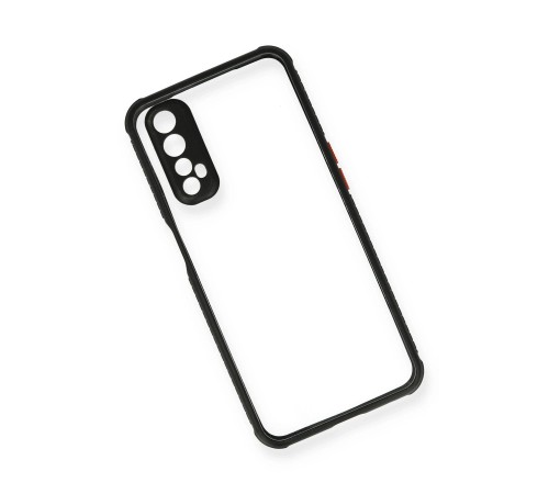 Realme 7 Kılıf Miami Şeffaf Silikon - Siyah