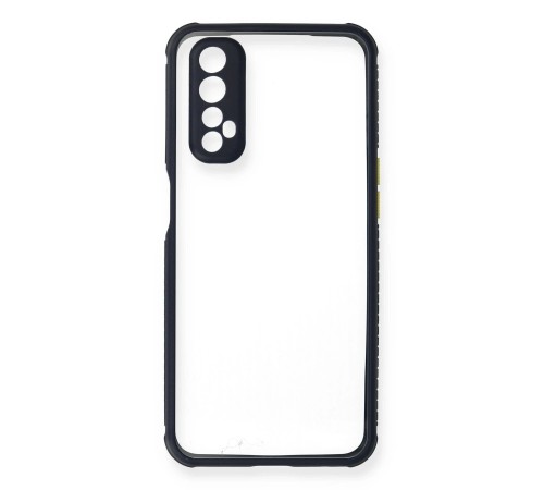 Realme 7 Kılıf Miami Şeffaf Silikon - Lacivert