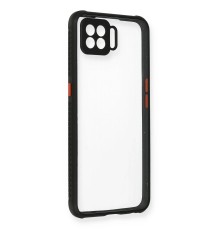 Oppo A73 Kılıf Miami Şeffaf Silikon - Siyah