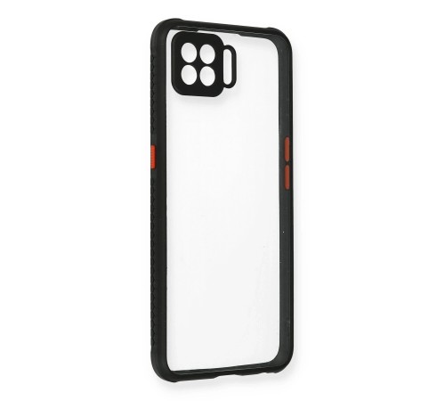 Oppo A73 Kılıf Miami Şeffaf Silikon - Siyah