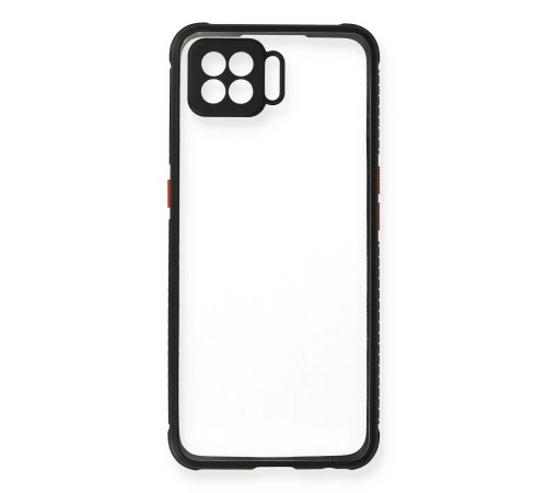 Oppo A73 Kılıf Miami Şeffaf Silikon - Siyah
