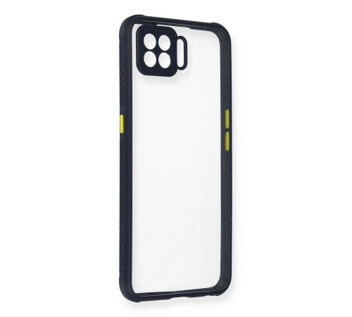 Oppo A73 Kılıf Miami Şeffaf Silikon - Lacivert