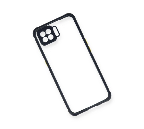 Oppo A73 Kılıf Miami Şeffaf Silikon - Lacivert