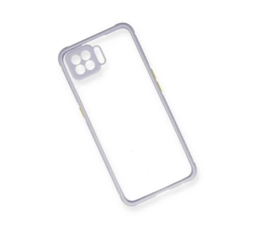 Oppo A73 Kılıf Miami Şeffaf Silikon - Lila