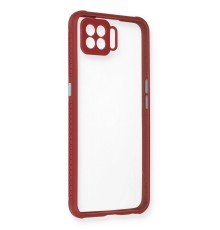 Oppo A73 Kılıf Miami Şeffaf Silikon - Fuşya