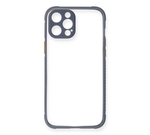 iPhone 12 Pro Kılıf Miami Şeffaf Silikon - Gri iPhone 12 Pro Kılıf Miami Şeffaf Silikon - Gri