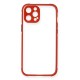 iPhone 12 Pro Kılıf Miami Şeffaf Silikon - Kırmızı