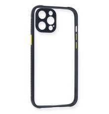 iPhone 12 Pro Kılıf Miami Şeffaf Silikon - Lacivert