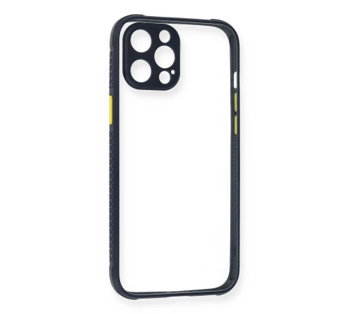 iPhone 12 Pro Kılıf Miami Şeffaf Silikon - Lacivert iPhone 12 Pro Kılıf Miami Şeffaf Silikon - Lacivert