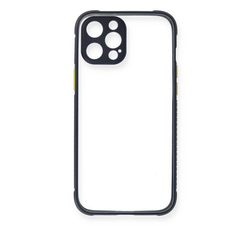 iPhone 12 Pro Kılıf Miami Şeffaf Silikon - Lacivert iPhone 12 Pro Kılıf Miami Şeffaf Silikon - Lacivert