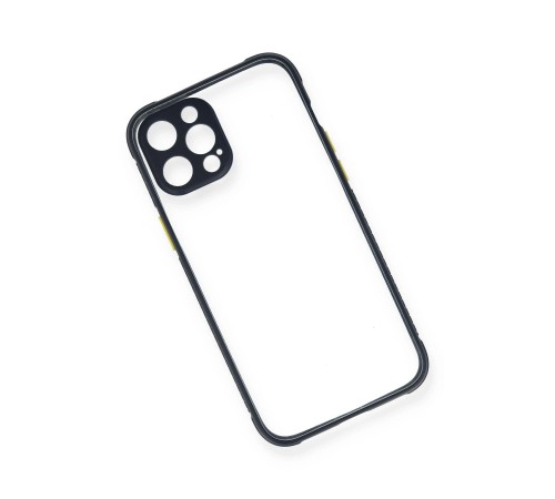 iPhone 12 Pro Kılıf Miami Şeffaf Silikon - Lacivert iPhone 12 Pro Kılıf Miami Şeffaf Silikon - Lacivert
