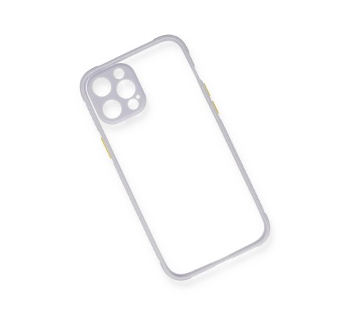 iPhone 12 Pro Kılıf Miami Şeffaf Silikon - Lila iPhone 12 Pro Kılıf Miami Şeffaf Silikon - Lila