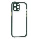 iPhone 12 Pro Kılıf Miami Şeffaf Silikon - Koyu Yeşil