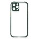 iPhone 12 Pro Kılıf Miami Şeffaf Silikon - Koyu Yeşil