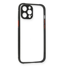 iPhone 12 Pro Kılıf Miami Şeffaf Silikon - Siyah