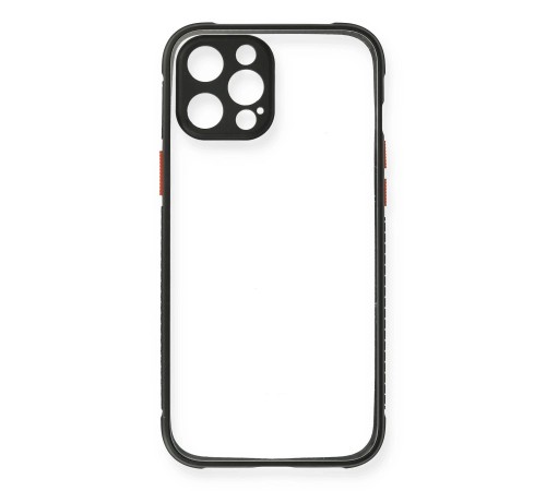 iPhone 12 Pro Kılıf Miami Şeffaf Silikon - Siyah iPhone 12 Pro Kılıf Miami Şeffaf Silikon - Siyah