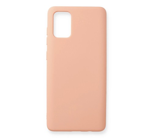 Samsung Galaxy A71 Kılıf Nano içi Kadife Silikon - Pudra Samsung Galaxy A71 Kılıf Nano içi Kadife Silikon - Pudra