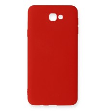 Samsung Galaxy J7 Prime Kılıf Nano içi Kadife Silikon - Kırmızı