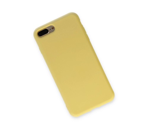 iPhone 7 Plus Kılıf Nano içi Kadife Silikon - Sarı iPhone 7 Plus Kılıf Nano içi Kadife Silikon - Sarı