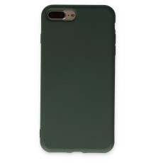 iPhone 7 Plus Kılıf Nano içi Kadife Silikon - Koyu Yeşil