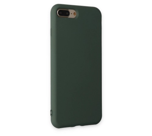 iPhone 7 Plus Kılıf Nano içi Kadife Silikon - Koyu Yeşil iPhone 7 Plus Kılıf Nano içi Kadife Silikon - Koyu Yeşil
