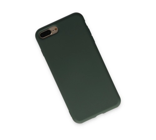 iPhone 7 Plus Kılıf Nano içi Kadife Silikon - Koyu Yeşil iPhone 7 Plus Kılıf Nano içi Kadife Silikon - Koyu Yeşil
