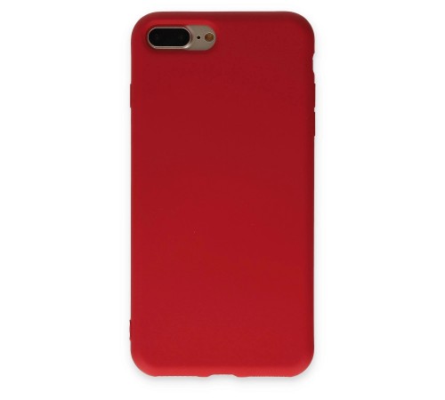 iPhone 7 Plus Kılıf Nano içi Kadife Silikon - Kırmızı iPhone 7 Plus Kılıf Nano içi Kadife Silikon - Kırmızı