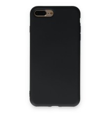 iPhone 7 Plus Kılıf Nano içi Kadife Silikon - Siyah